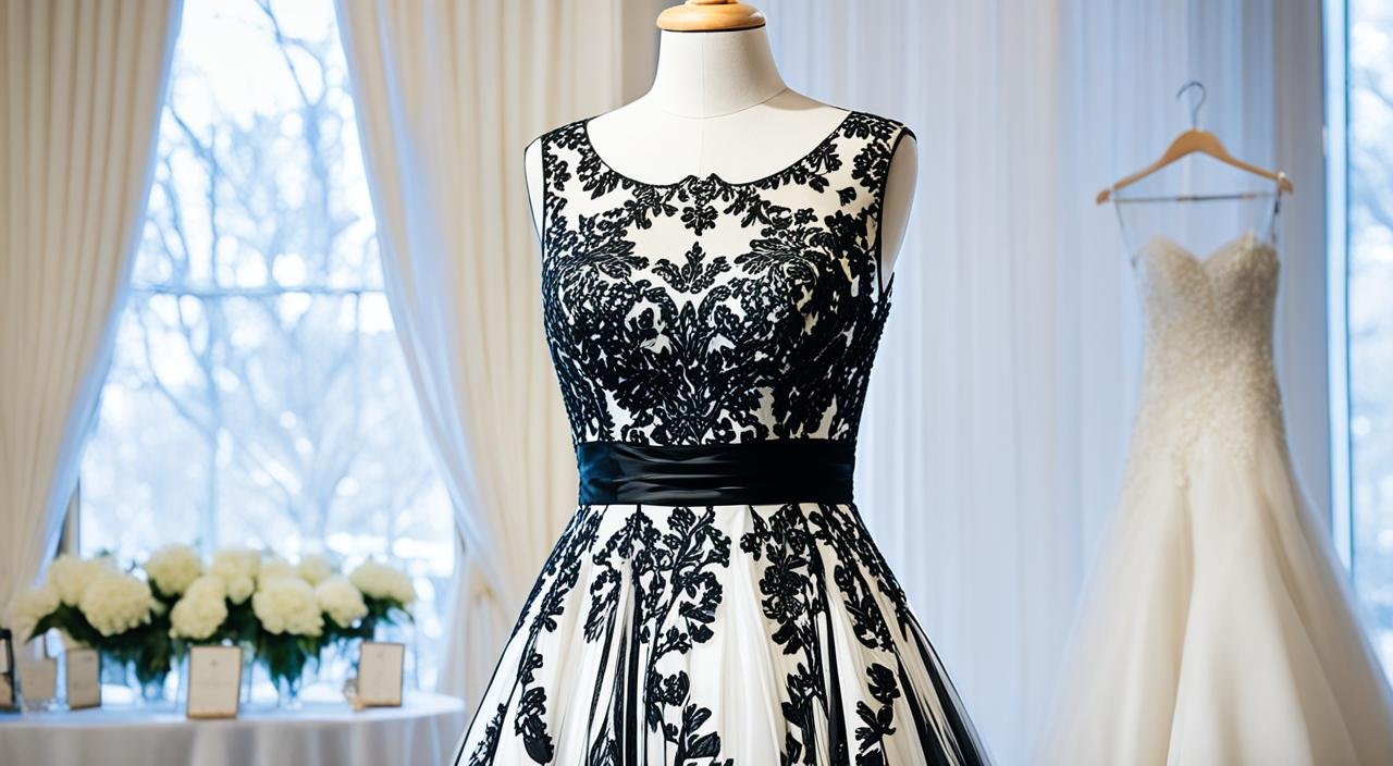 Can you wear a black and white dress to wedding